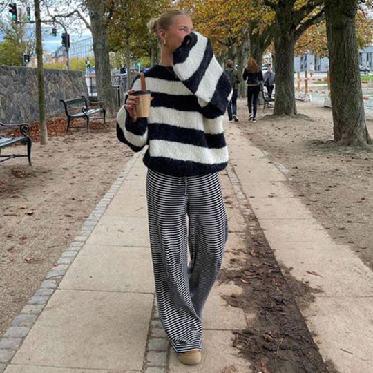 R&B | Gestreifte Loungehose