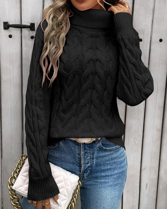 R&B | Kabelstrickrollenpullover