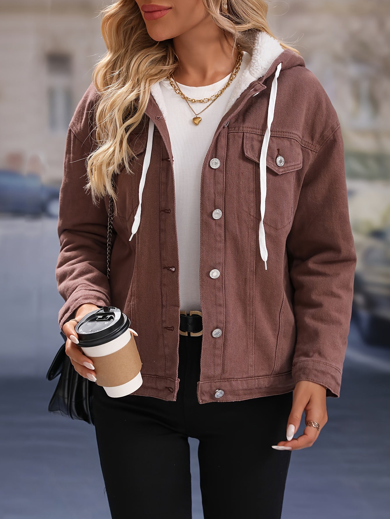 R&B | Kapuzenjacke Braun - Lässiger Fleece - Style