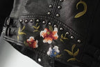 R&B | Damen Blumen PU Lederjacke