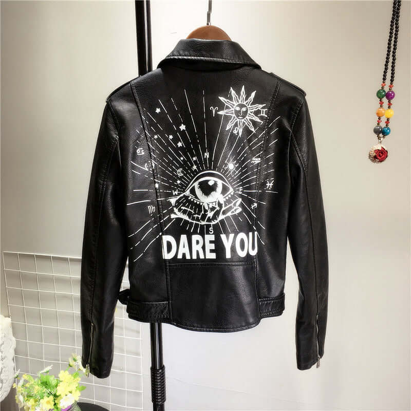 R&B | Damen PU-Jacke mit Nieten-Detail