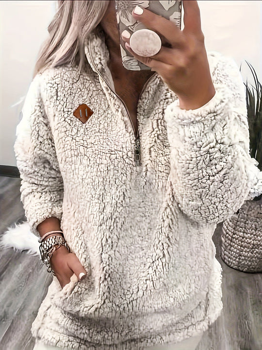 R&B | Leichtgewicht Fleece-pullover mit Reißverschluss Polyester Warm und Bequem
