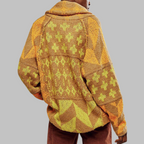 R&B | weiche Jacke mit modernen geometrischen Mustern