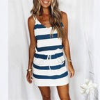 R&B | Gestreiftes Westenkleid mit Hosenträgermuster