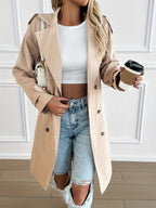 R&B | Gürteltrenchcoat mit langen Ärmeln für Frauen Perfekt für den Alltag