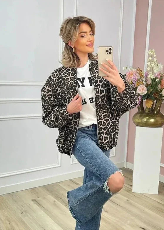 R&B | Leoparden Bomberjacke