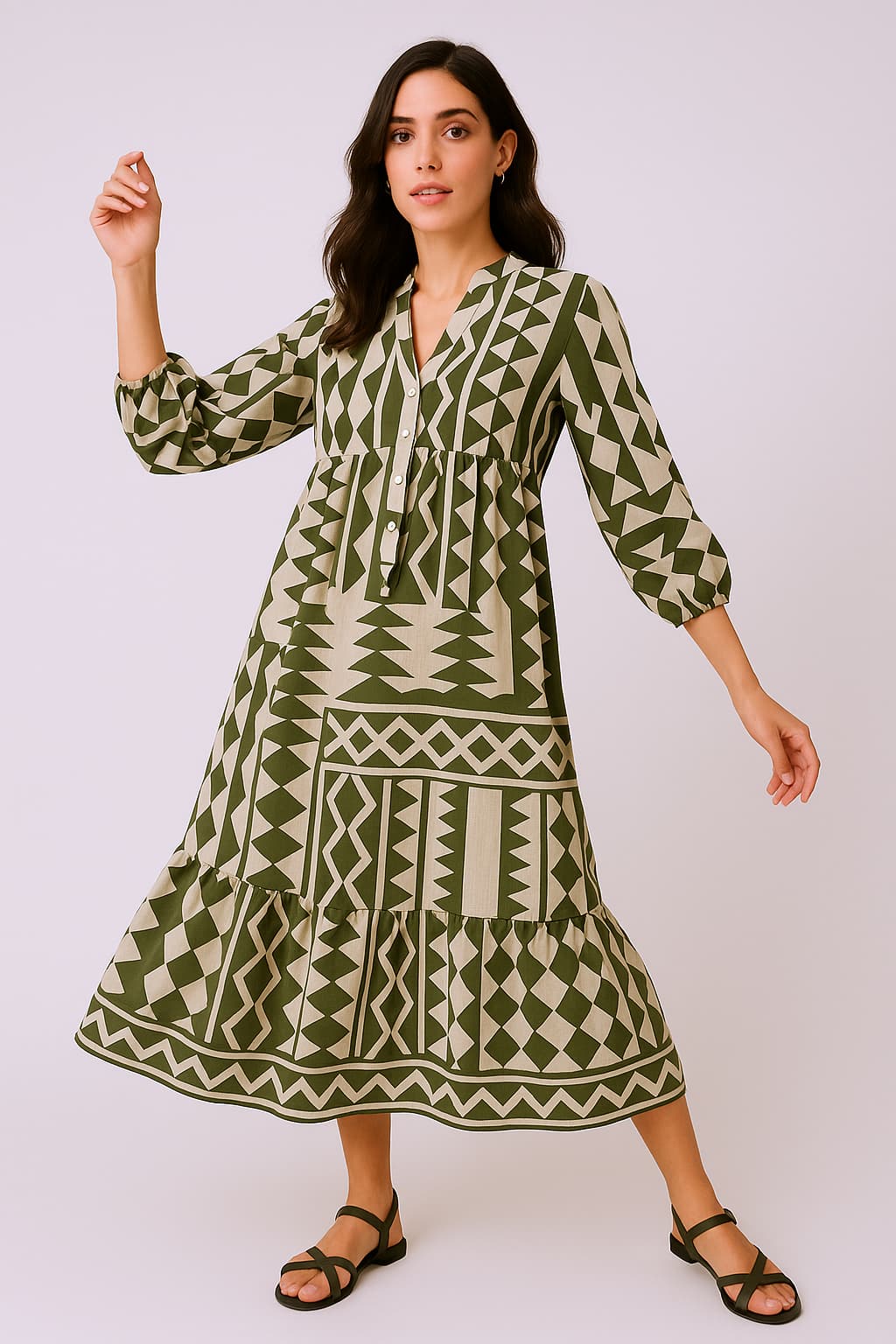 R&B | Bedrucktes Hemdkleid
