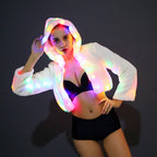 Damen Kurze Flauschjacke R&B