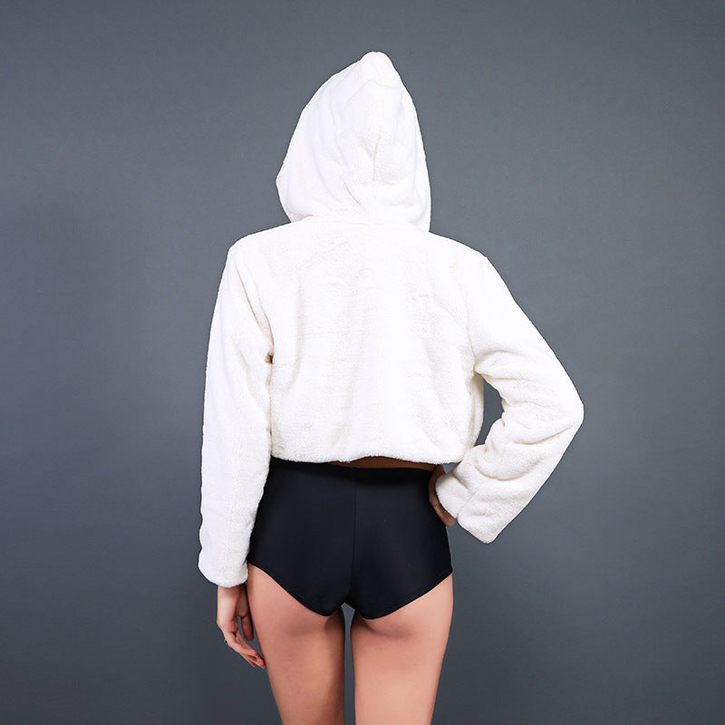 Damen Kurze Flauschjacke R&B