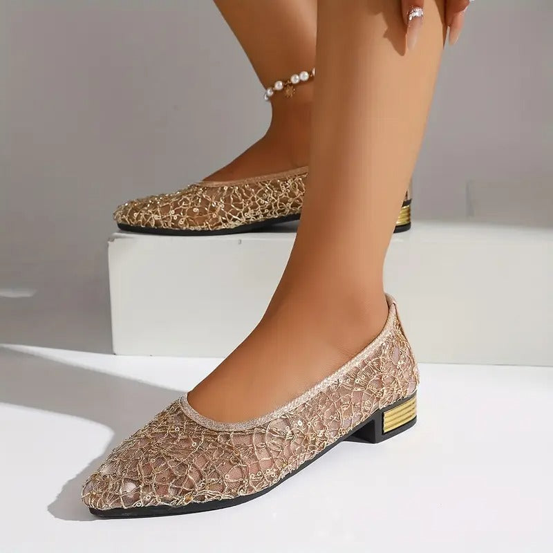 Orthopädische Ballerinas mit Spitze R&B R&B