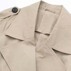 R&B | Eleganter doppelt gefütterter Damen-Trenchcoat mit Gürtel