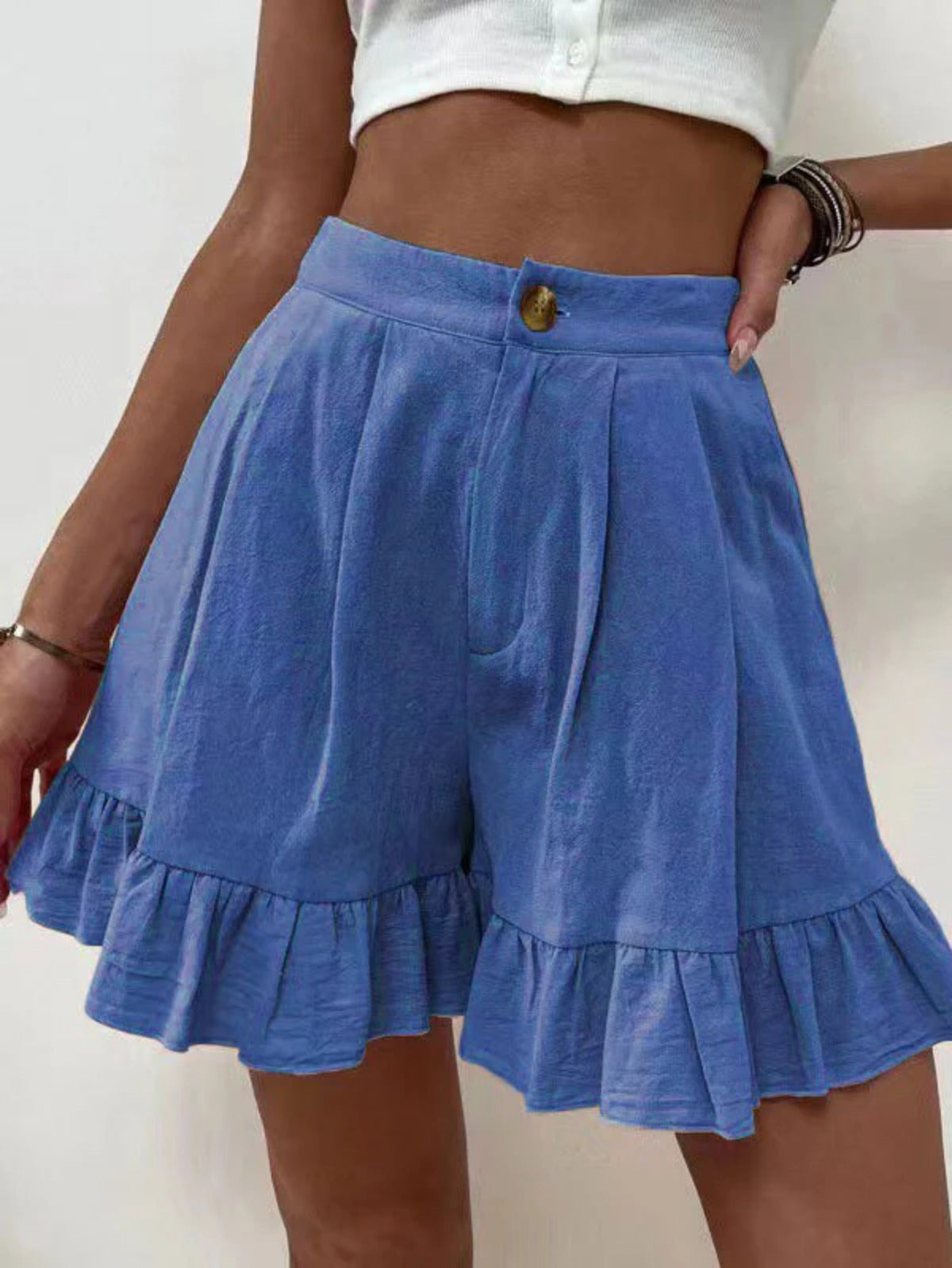 R&B | Lässige Shorts mit weitem Bein