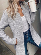 R&B | Eleganter Business-Wollblazer mit offenem Vorderteil in Grau Ideal für alle Jahreszeiten