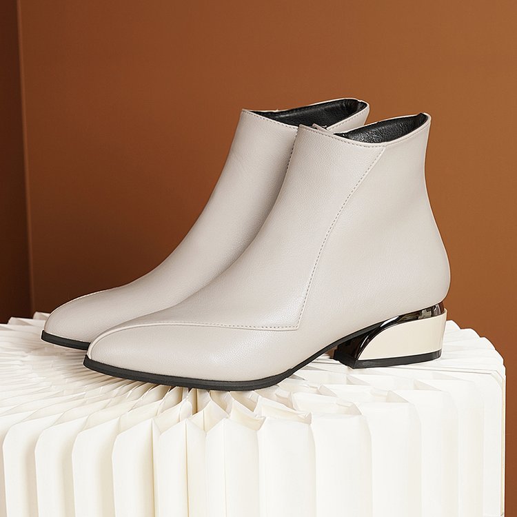 R&B | Damen Chunky Niedrige Absatz Stiefeletten