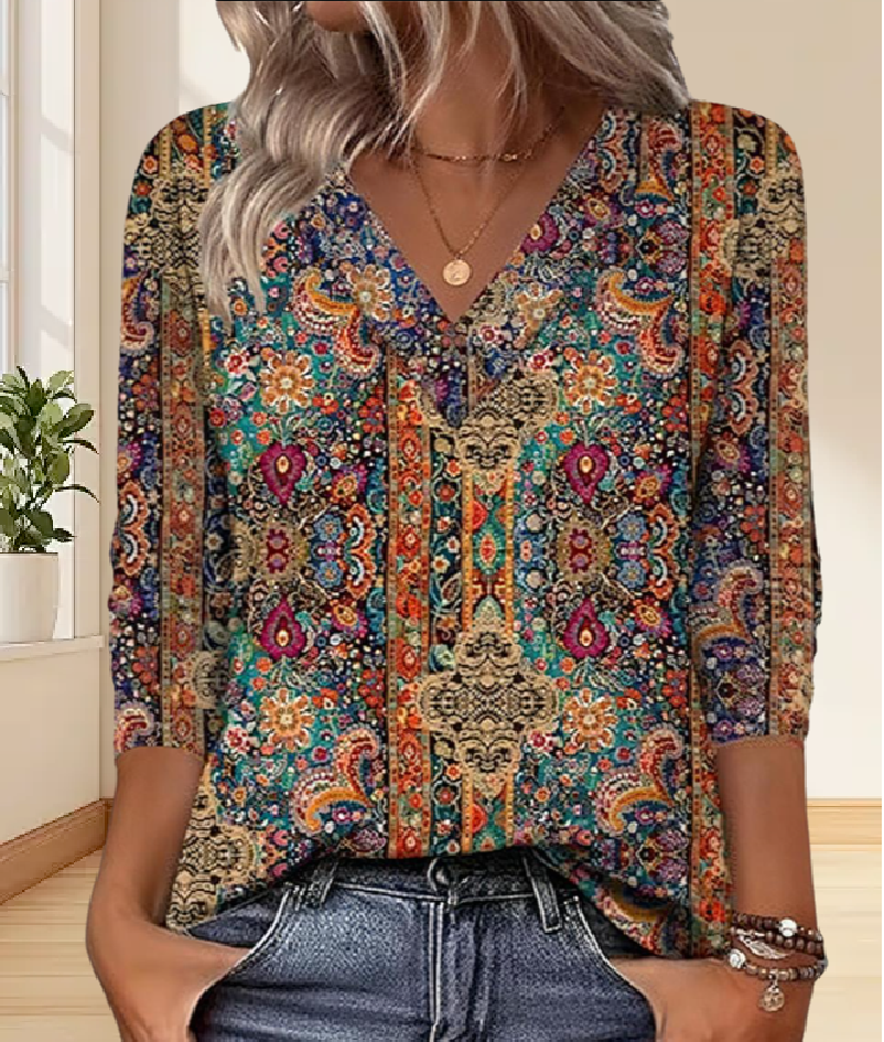 R&B | Lässige Bluse mit Elegantem Muster