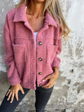 R&B | Damen Winter Teddy Mantel Langarm