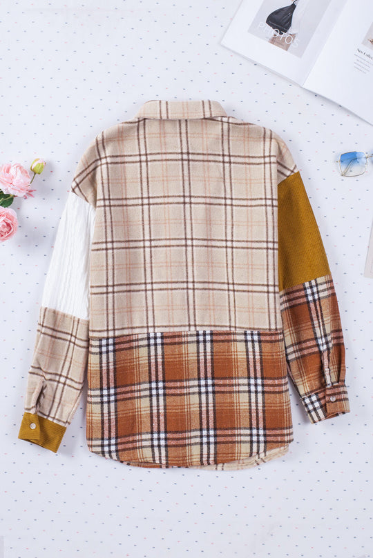 R&B | Gitterhemde mit Patchwork-details Baumwollmischung Perfekt für Layering