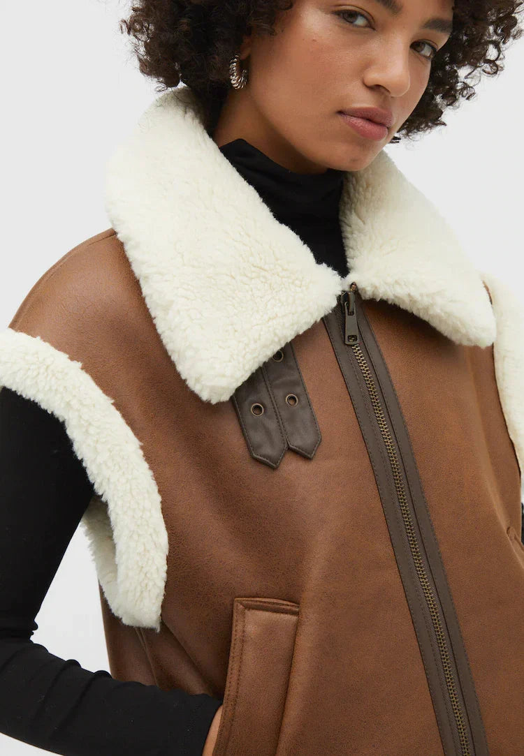 R&B | Leder Bodywarmer Warm & Trendy