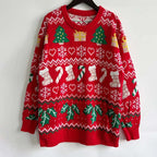 R&B | Weihnachtlicher Strickpullover Mit Schneeflockenmotiv