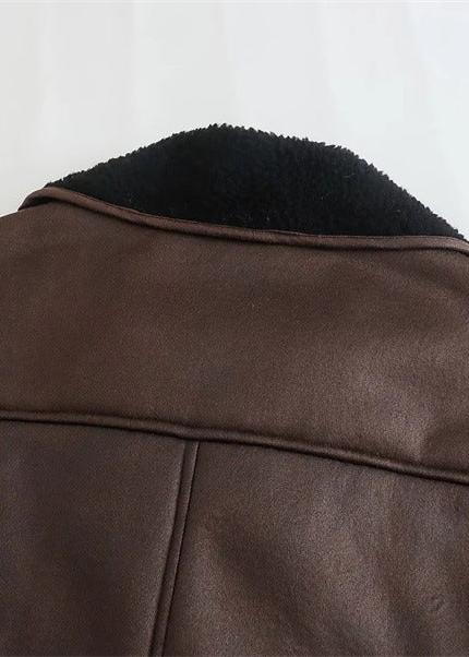 R&B | Stil Doppeltseitige Kunstlederjacke