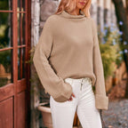 R&B | Schlichter Einfarbiger Strickpullover Für Damen