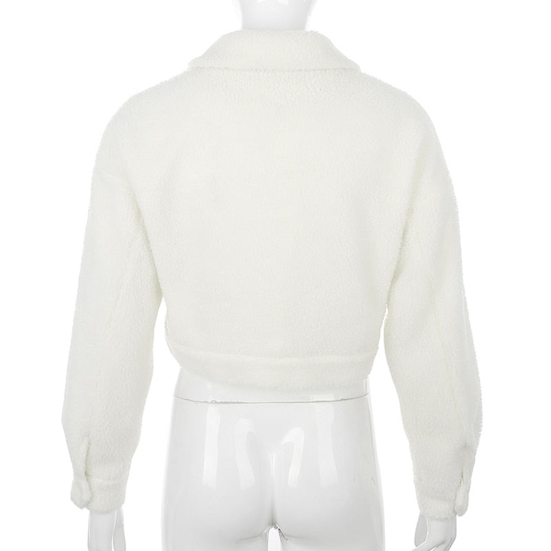 R&B | Kurzjacke aus Wolle für Frauen Weiß