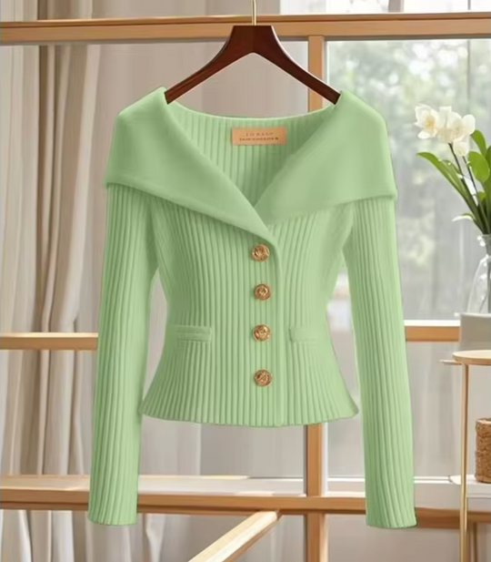 R&B | Strickjacke Damen Kurz Cardigan für Übergangsjahre