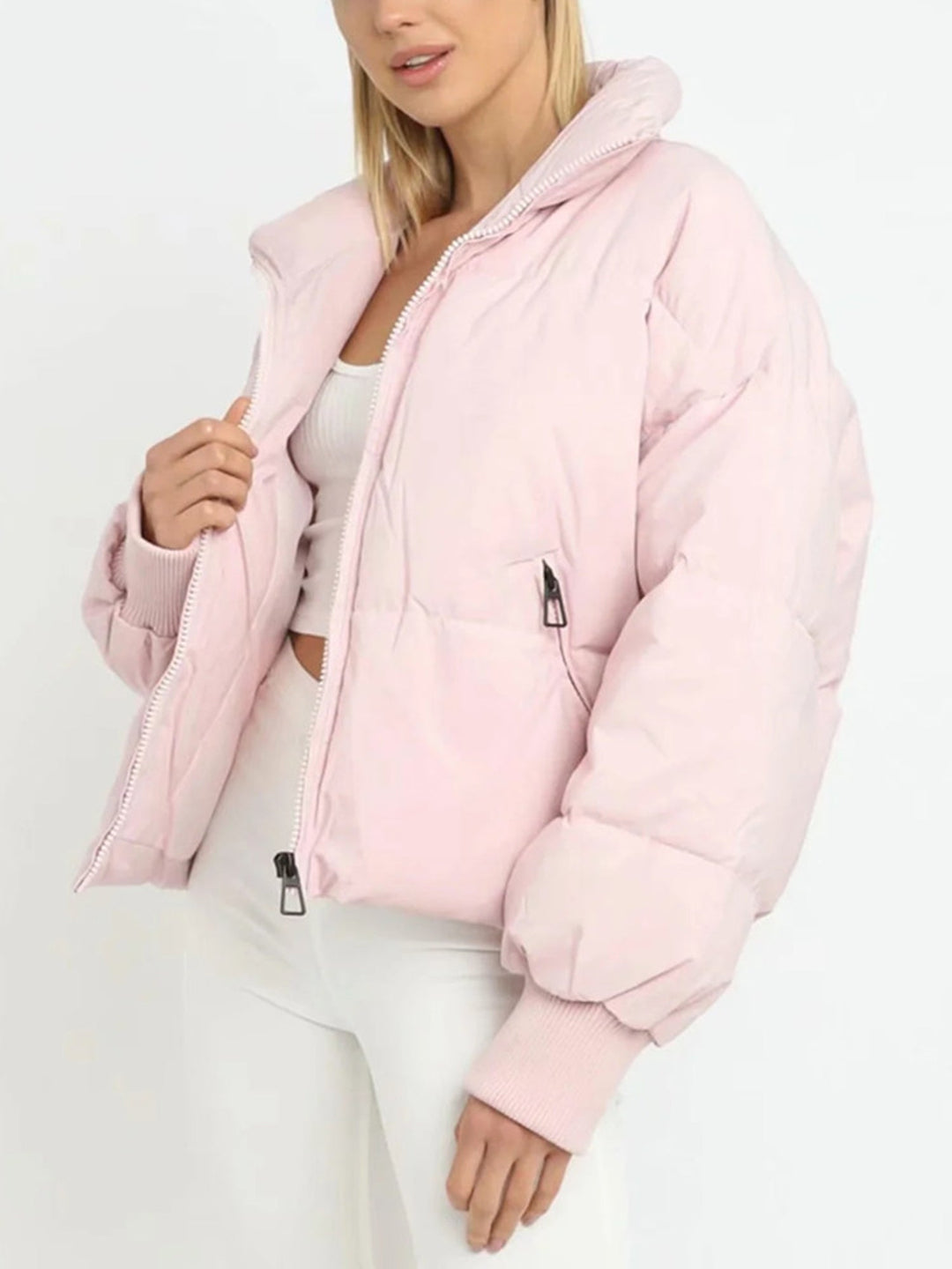 R&B | Kurze Pufferjacke mit Reißverschluss - Reißverschluss