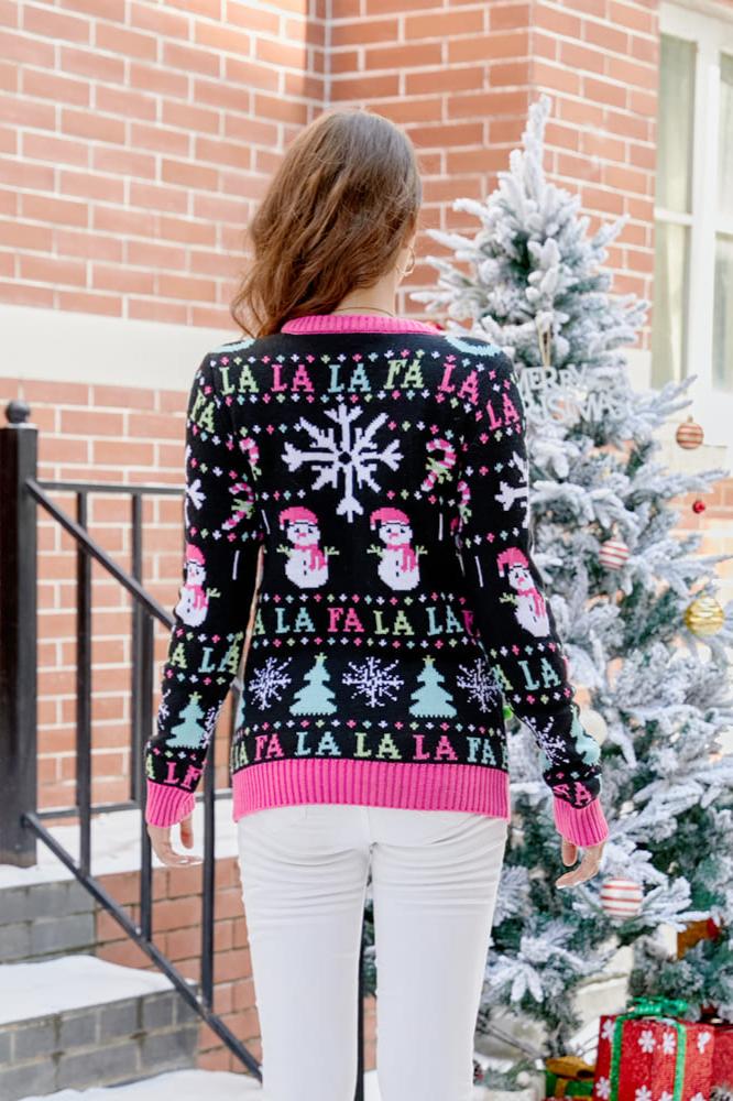 R&B | Schneemann Weihnachtsstrickpullover