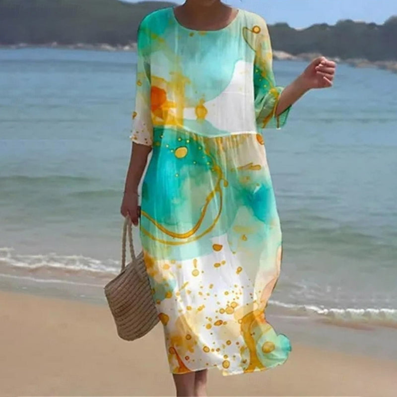 R&B | Elegantes Floral Kleid, das den Bauch kaschiert