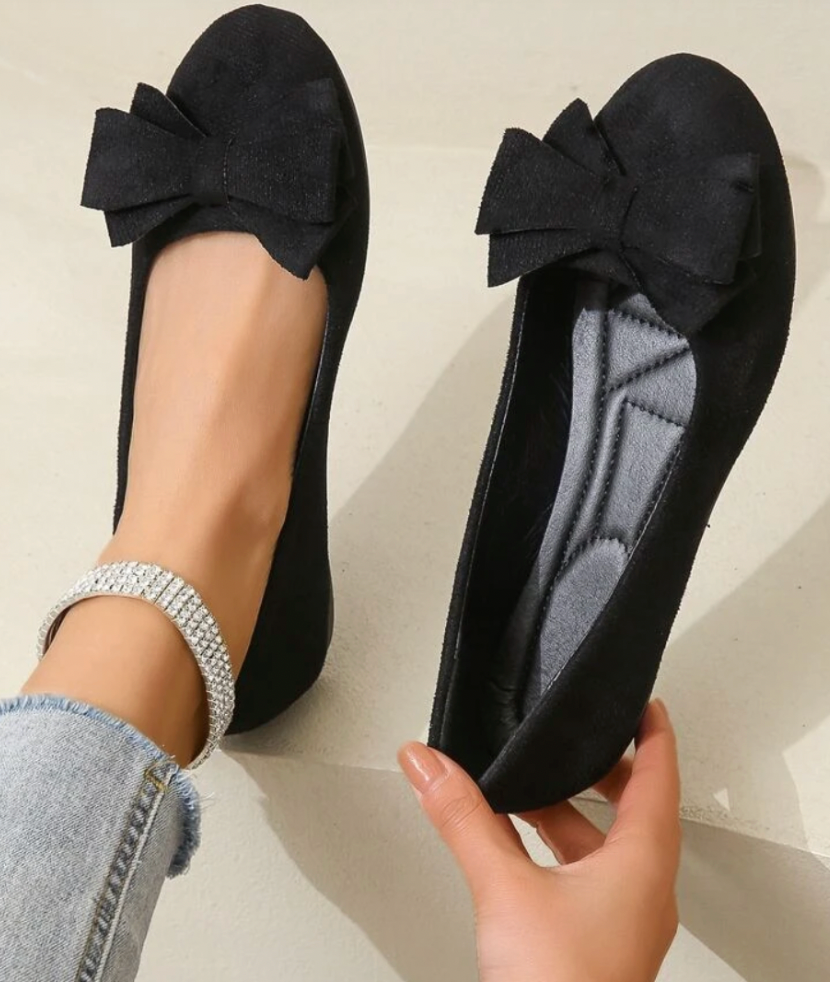 Heidi-Mode | Orthopädische Flache Schuhe mit Fliege