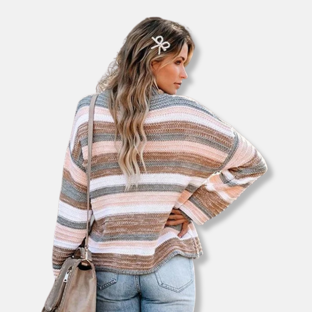 R&B | Strickpullover Weicher Strick Oversize Fit Rundhalsausschnitt Lange Ärmel