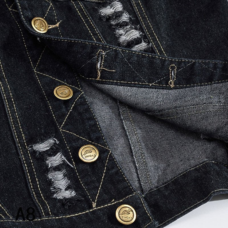 R&B Stylische Denim Weste für Herren