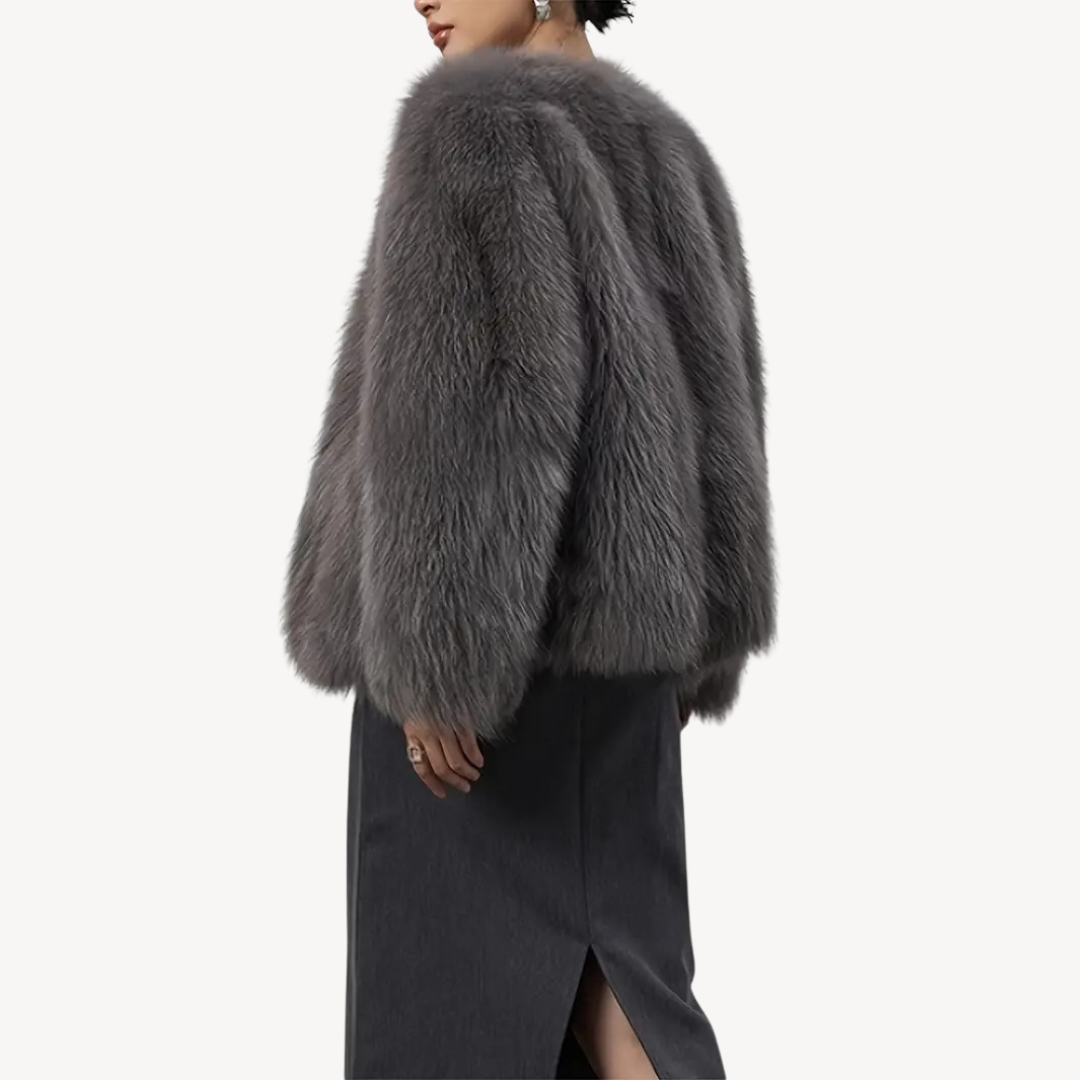 R&B | Damen Winterjacke Kunstpelz Mantel