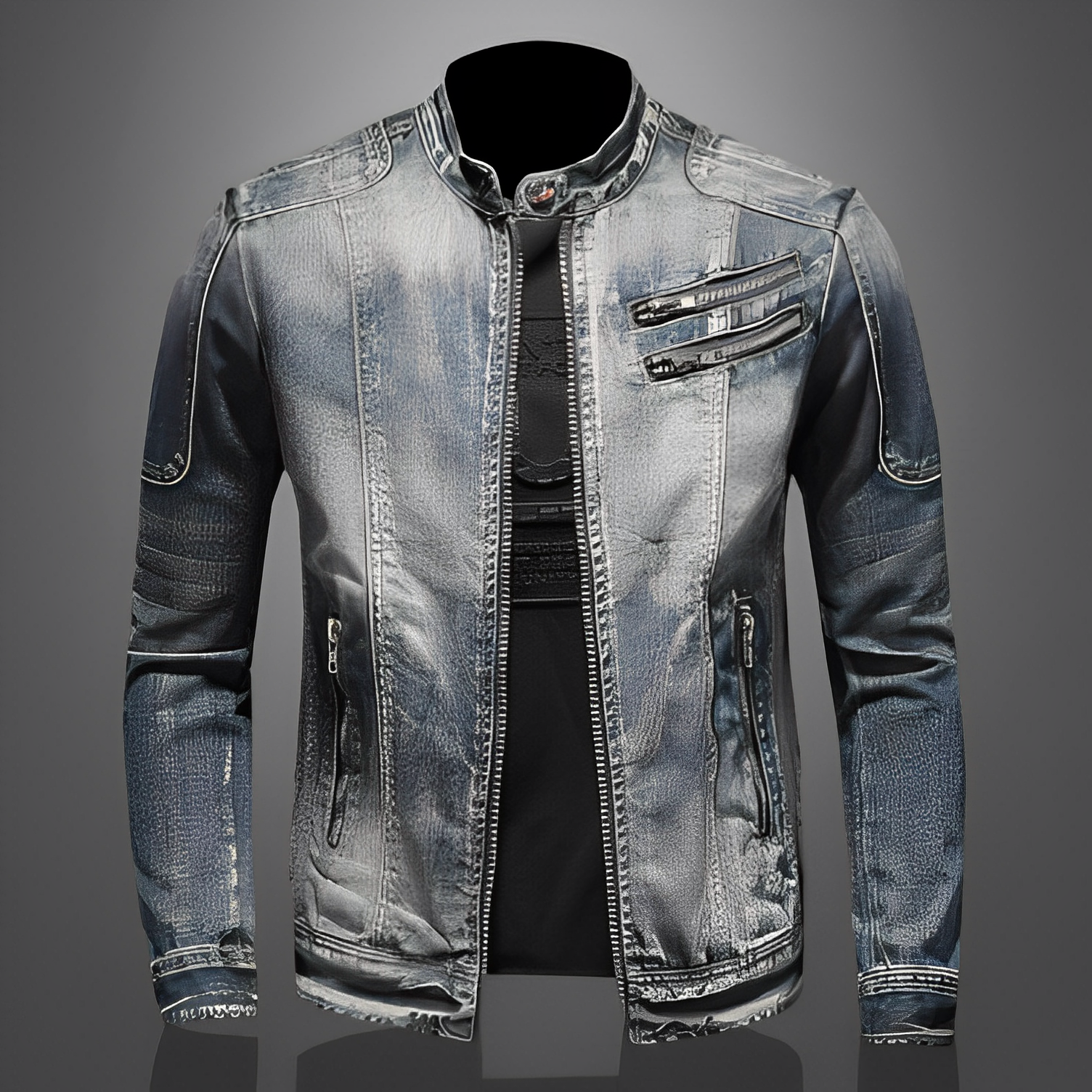 R&B | Stylische Jeansjacke mit Taschen für Männer