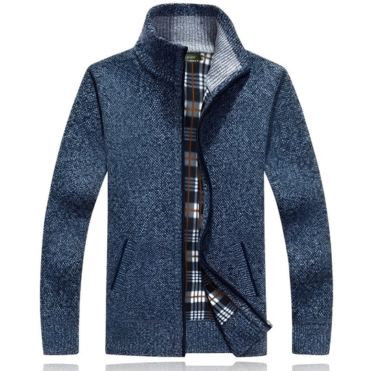 R&B | Stylischer Cardigan mit weichem Fleece-Futter für Männer