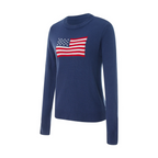 R&B | Streetwear Herbst Strickpullover mit Amerikanischer Flagge für Frauen