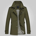 R&B | Trenchcoat mit Stehkragen für Damen - Knopfdetails
