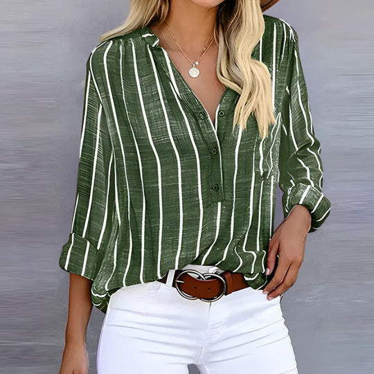 R&B | Trendige Gestreifte Bluse Für Frauen
