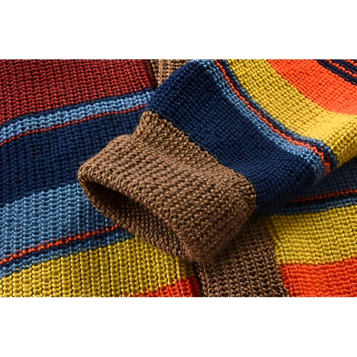 R&B | Farbblockdesign Rollkragenpullover
