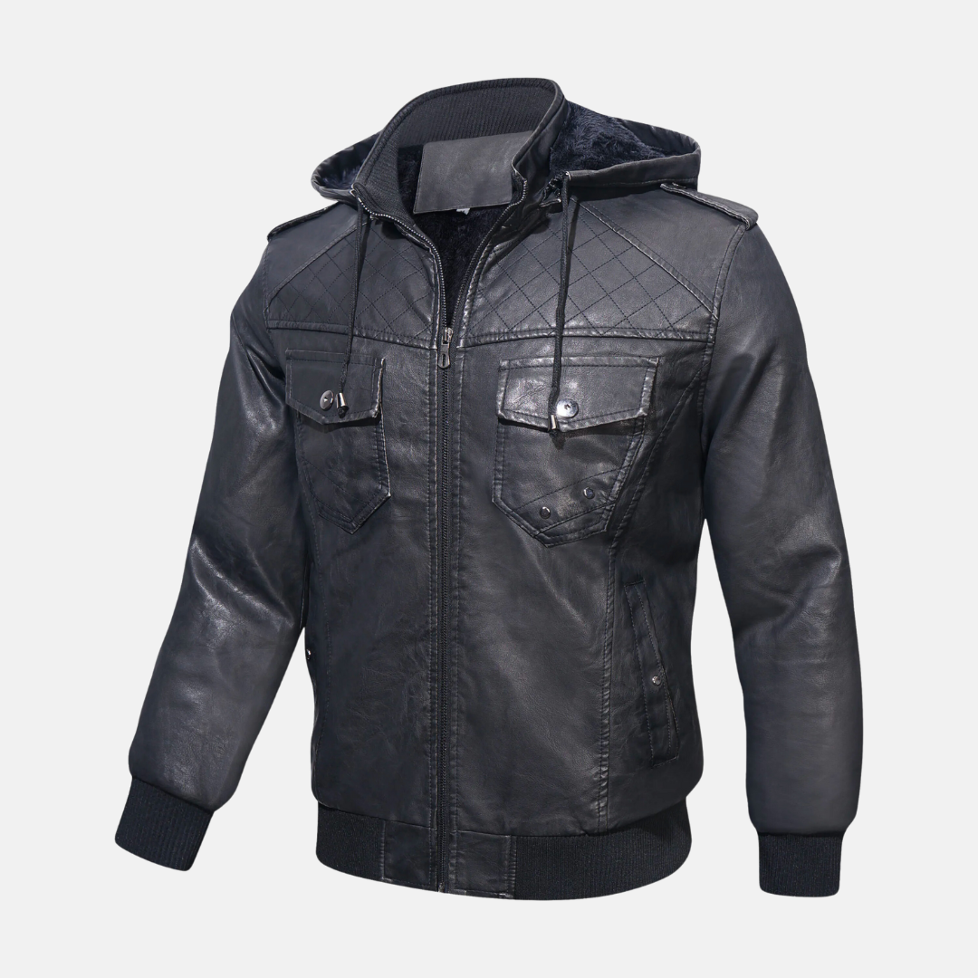 R&B | Hooded Lederjacke