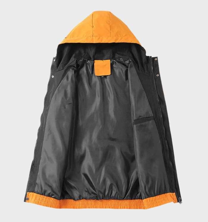 R&B | Warme, leichte Jacke mit Taschen, Kapuze und Kordelzug
