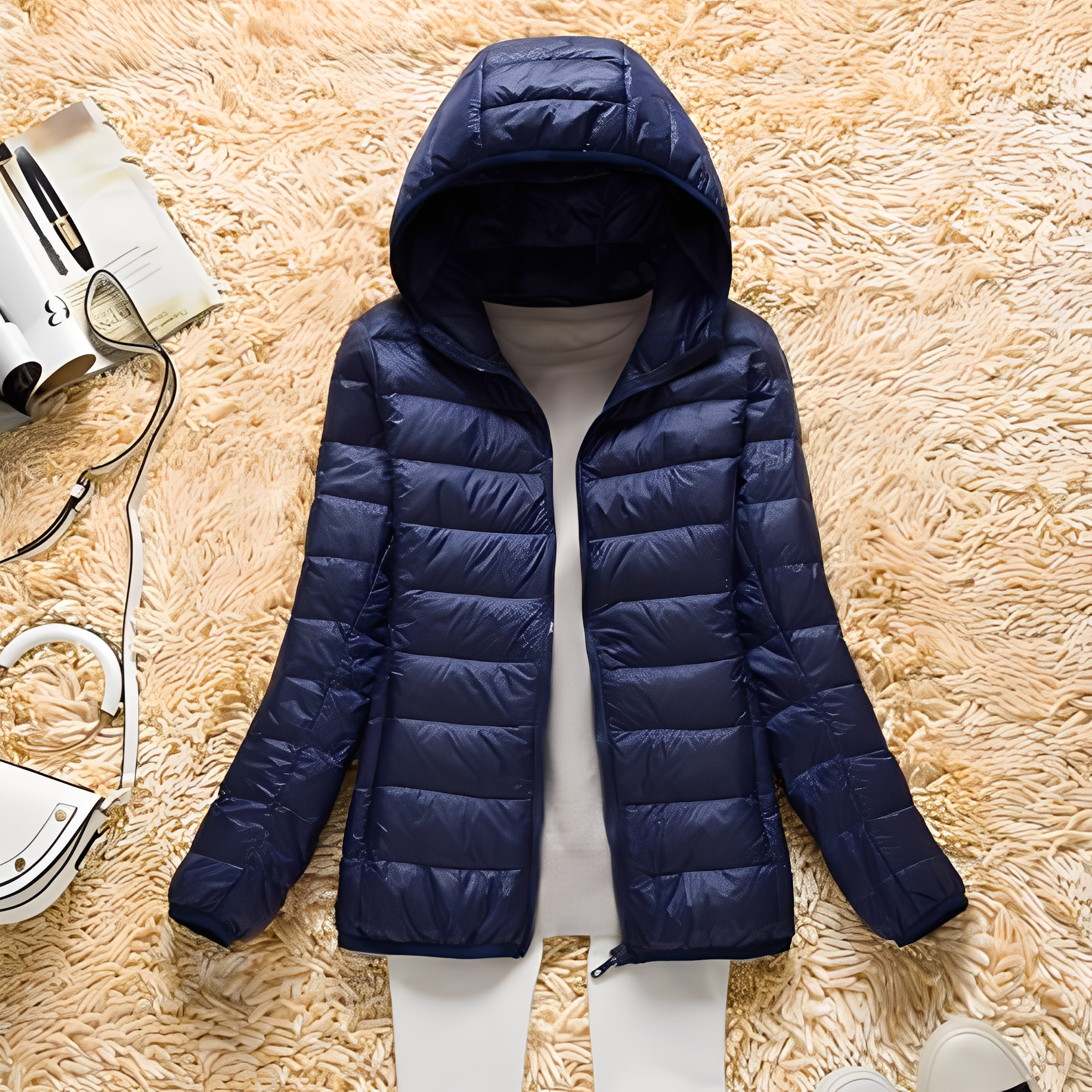 R&B | Bequeme, schmal geschnittene Damen-Daunenjacke