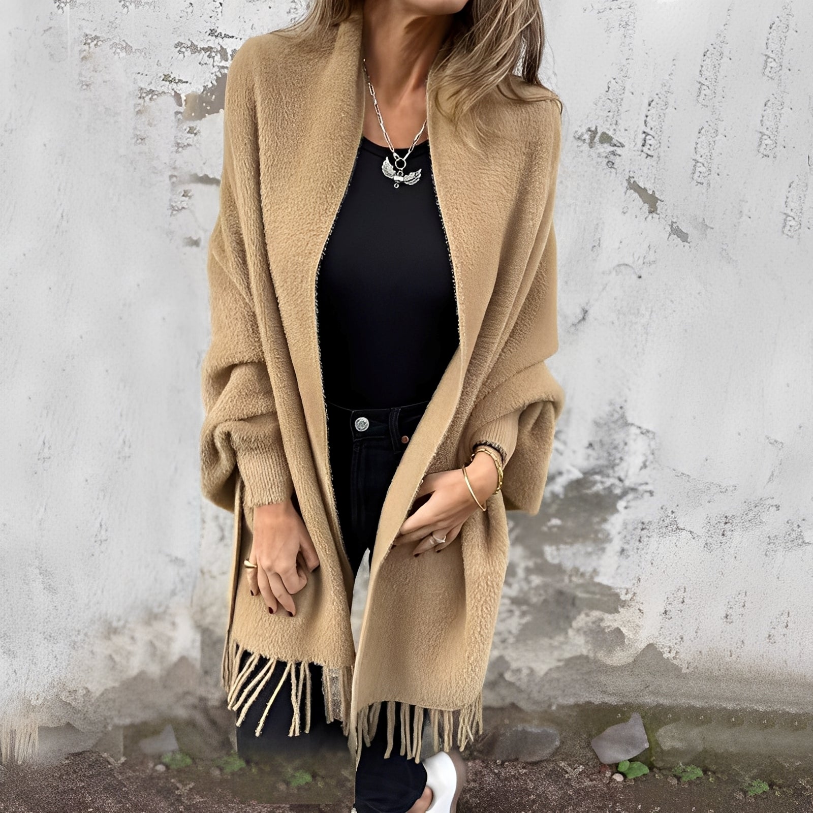 R&B | Trendige, lässige Damenstrickjacke