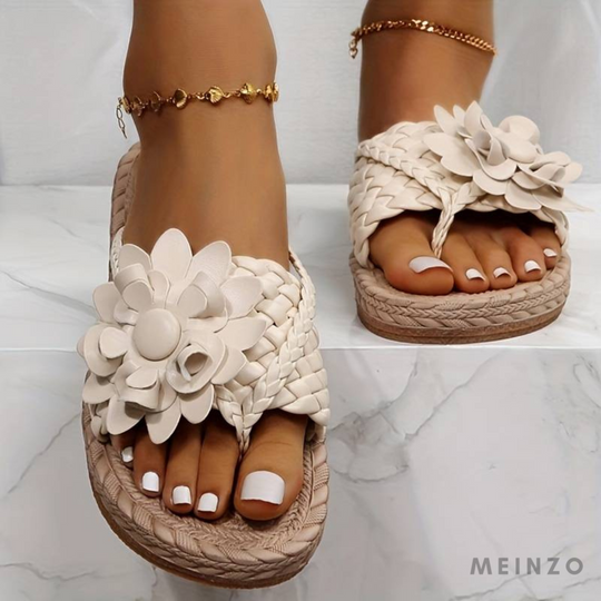 R&B | Damen-Sandalen mit Offener Zehenspitze und Eleganten Geflochtenen Riemen