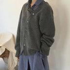 R&B | Strickpullover Oversized Passform Knopfverschluss Weich und Komfortabel