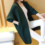 R&B | Cardigan Lange Strickjacke Oversized Fit Offene Vorderseite Weich und Warm