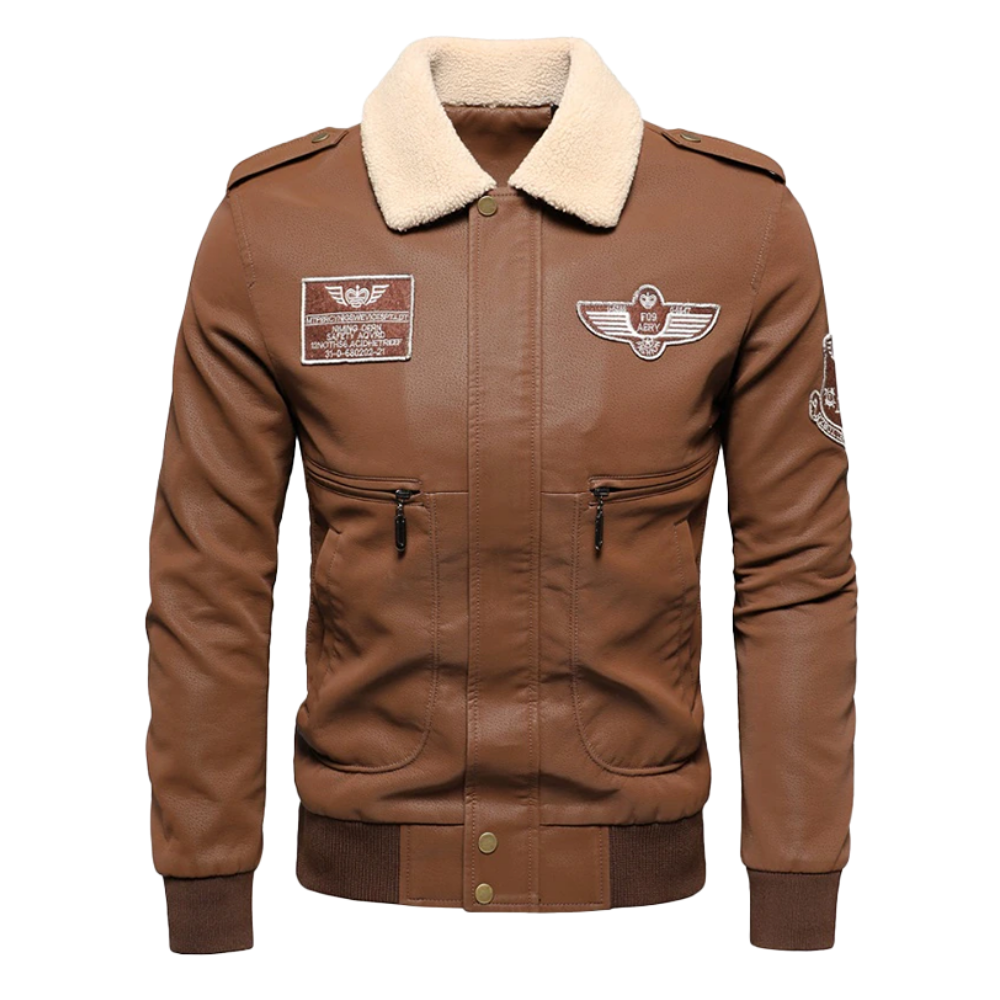 R&B | Herren Lederjacke Im Bomberstil