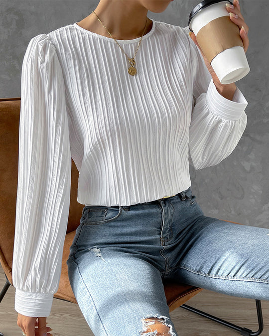 Elegantes Shirt mit Rundhalsausschnitt