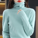 R&B | Pullover Damen Weicher Rollkragenpullover, Warm & Luxuriöses Design